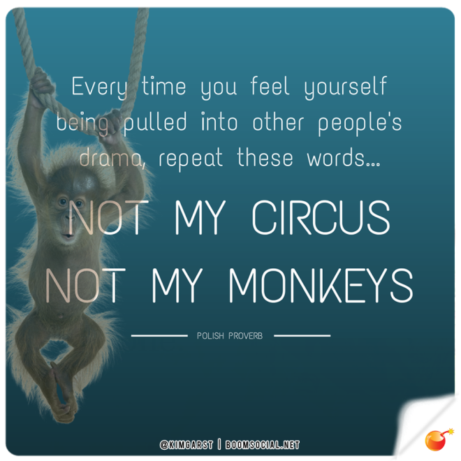 Not my circus, not my monkeys - Polish Proverb